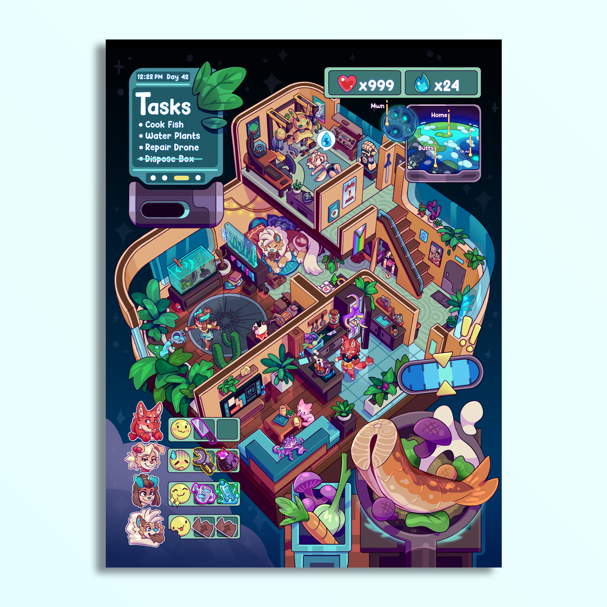 Isometric Home Print